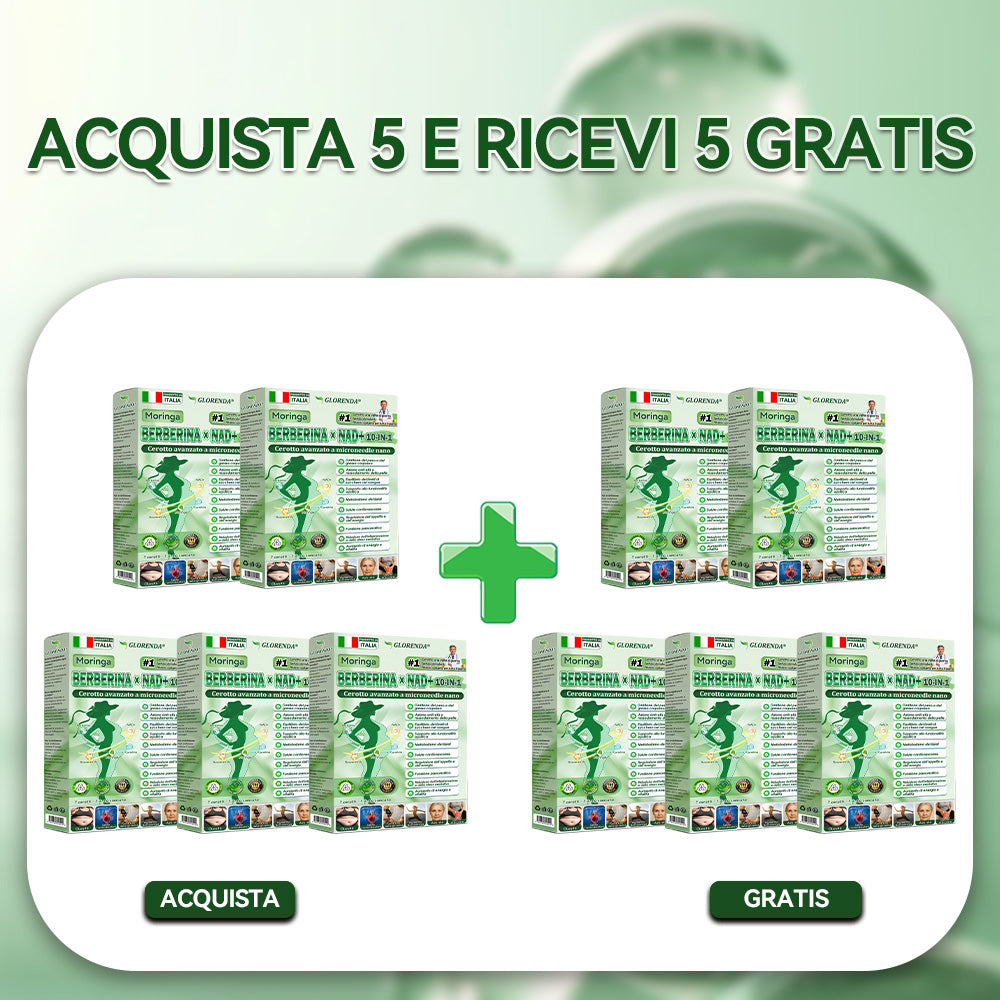 Negozio Ufficiale | 🍉🍉 GLORENDA® Moringa · Berberine × NAD+ 10-in-1 Cerotto Avanzato Nano Microneedle ✅ Per obesità, pelle rilassata, diabete, apnea notturna, problemi articolari e molto altro