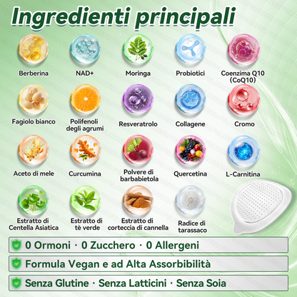 Negozio Ufficiale | 🍉🍉 GLORENDA® Moringa · Berberine × NAD+ 10-in-1 Cerotto Avanzato Nano Microneedle ✅ Per obesità, pelle rilassata, diabete, apnea notturna, problemi articolari e molto altro