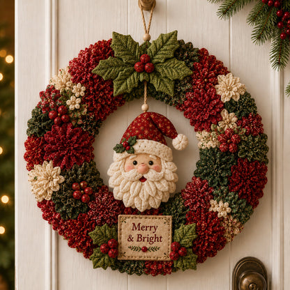 🎄🔥49% Off Last Day 🎊 3D Fabric Poke Wreath DIY Kit