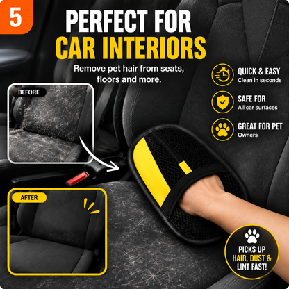 The Pet Hair Removal Glove – Swipe to Lift Fur from Furniture, Clothes & Cars | Limited Time: 70% OFF🔥